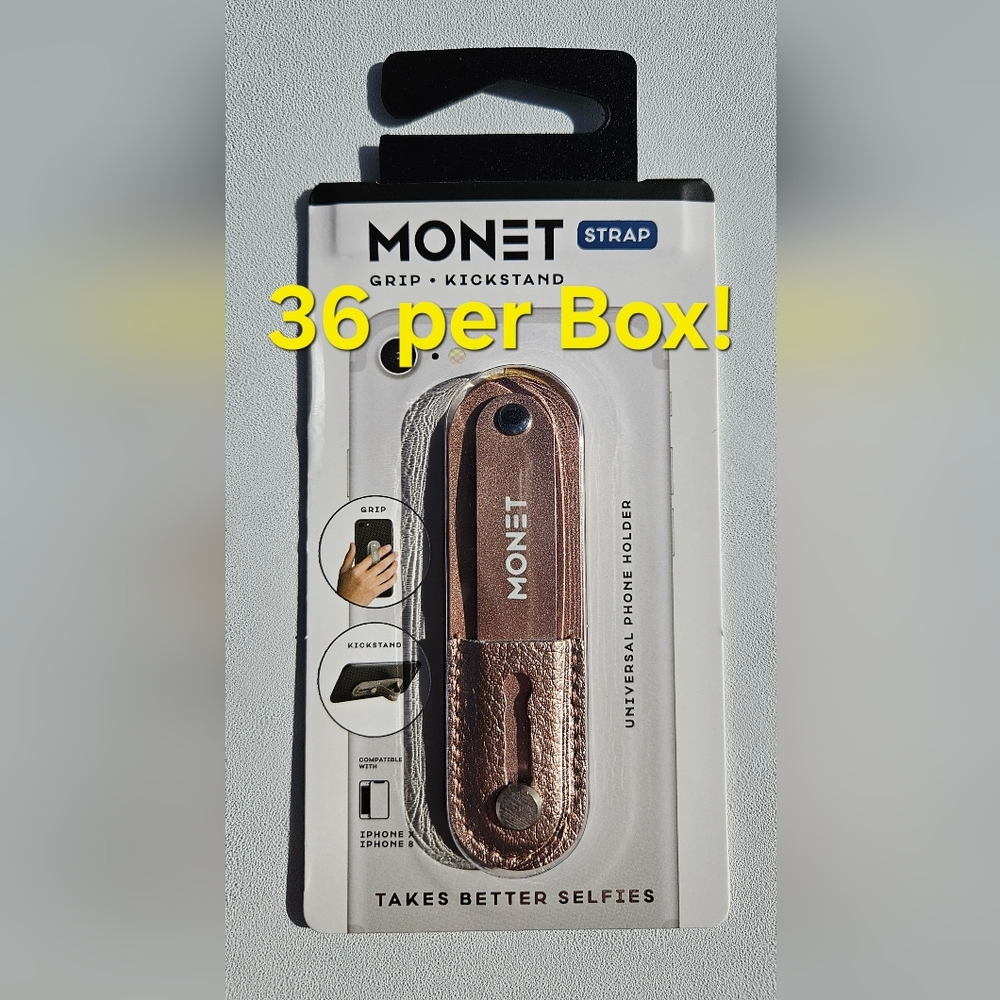 36 Rose Gold Monet Smartphone Strap/Grip/Kickstand, New in Factory Sealed Box